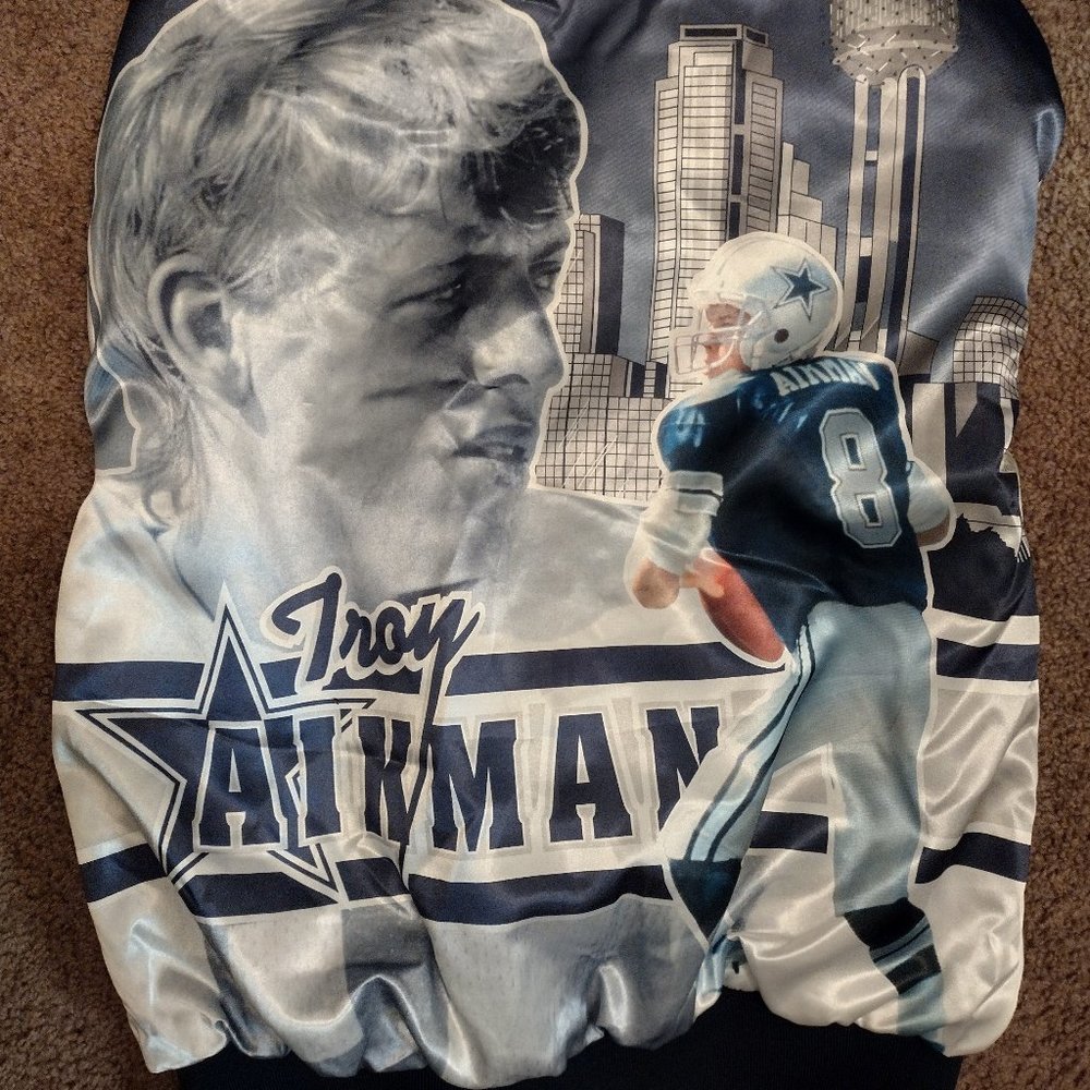 DALLAS COWBOYS CHALK LINE FANIMATION JACKET SIZE XL NICE/RARE-Troy Aikman
